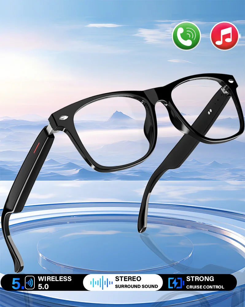 LAXASFIT Smart Bluetooth Glasses Sunglasses Talking Outdoor Sports Headset UV Protective Eyewear for Men and Women Holiday Gift