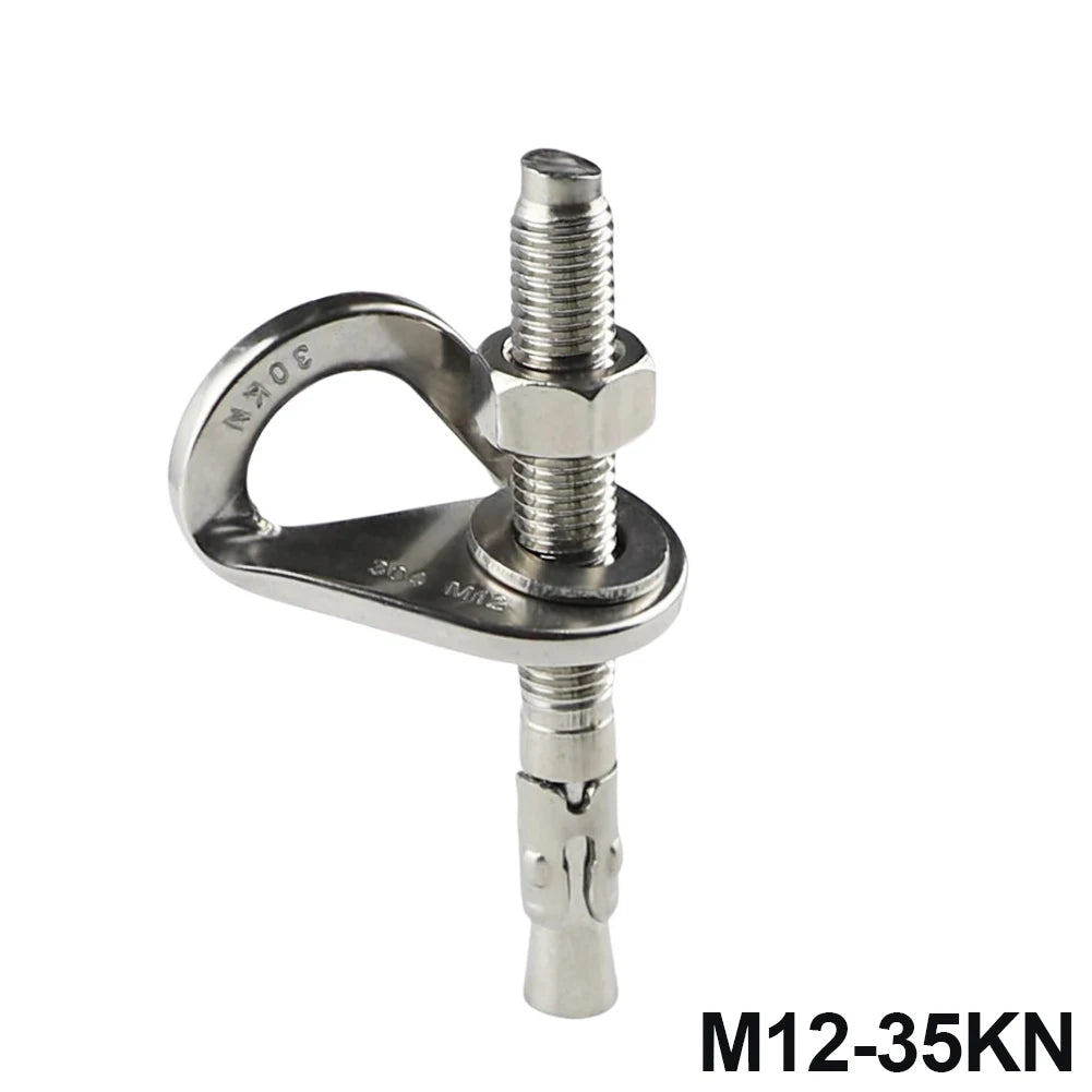 Rock Piton Climb Anchor Point Nut Anchor Bolt Hanger Plate Expansion Nail 304 Stainless Steel Caving Climbing Rigging M8 M10 M12
