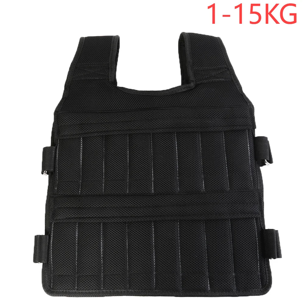 Loading Weighted Vest Adjustable Weight Training Exercise Jacket Sand Clothing Boxing Fitness Equipment (Excluding steel plates)