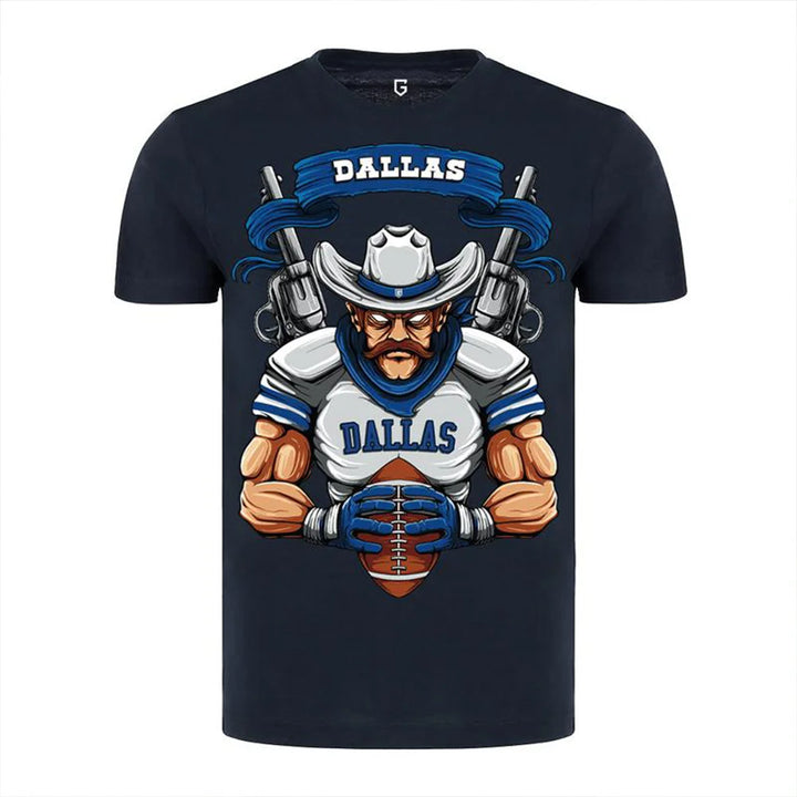 Dallas Football Men's T-Shirt Fashion Football Graphic Tees Cotton Male Vintage Gaphic Casual Tshirt O-Neck Short Sleeve Top