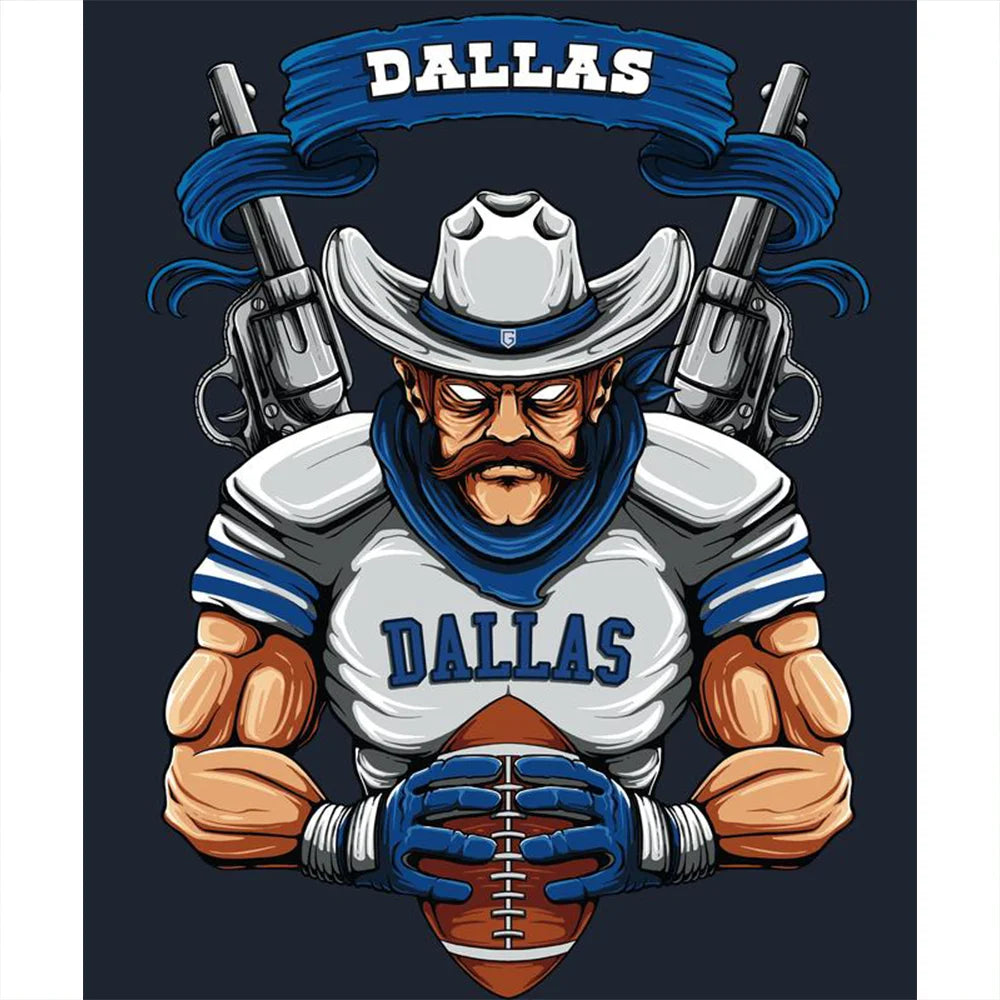 Dallas Football Men's T-Shirt Fashion Football Graphic Tees Cotton Male Vintage Gaphic Casual Tshirt O-Neck Short Sleeve Top