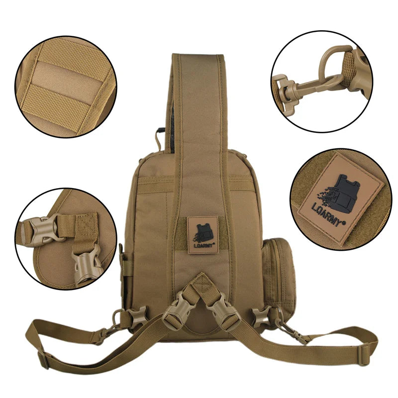 Outdoor Tactical Bag Military Shoulder Bag Sport Backpack Tactical Satchel for Every Day Carry Hunting Camping Waist Bag