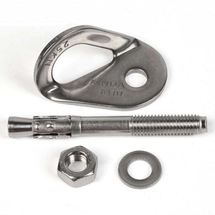Rock Climb Anchor Point Piton Nut 304 Stainless Steel Anchor Bolt Hanger Plate Expansion Nail Caving Belay Rigging M8 M10 M12