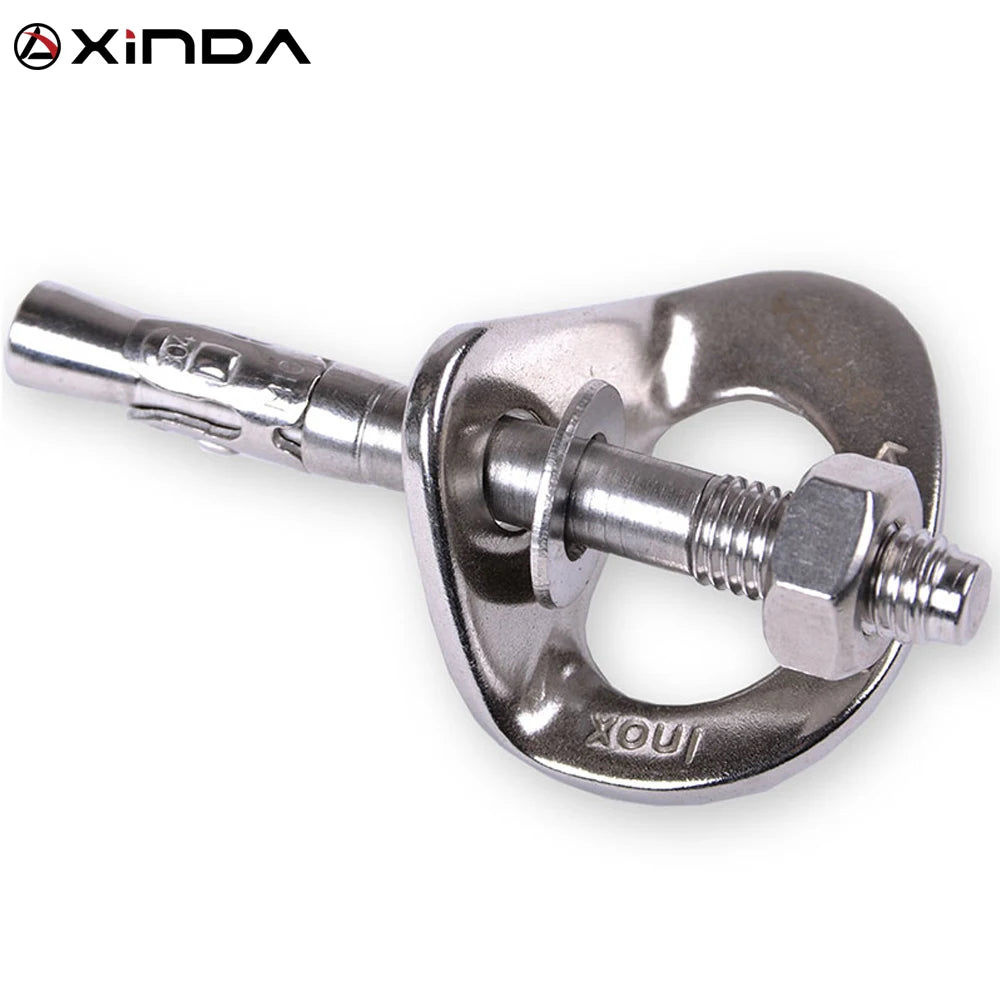 Rock Climb Anchor Point Piton Nut 304 Stainless Steel Anchor Bolt Hanger Plate Expansion Nail Caving Belay Rigging M8 M10 M12