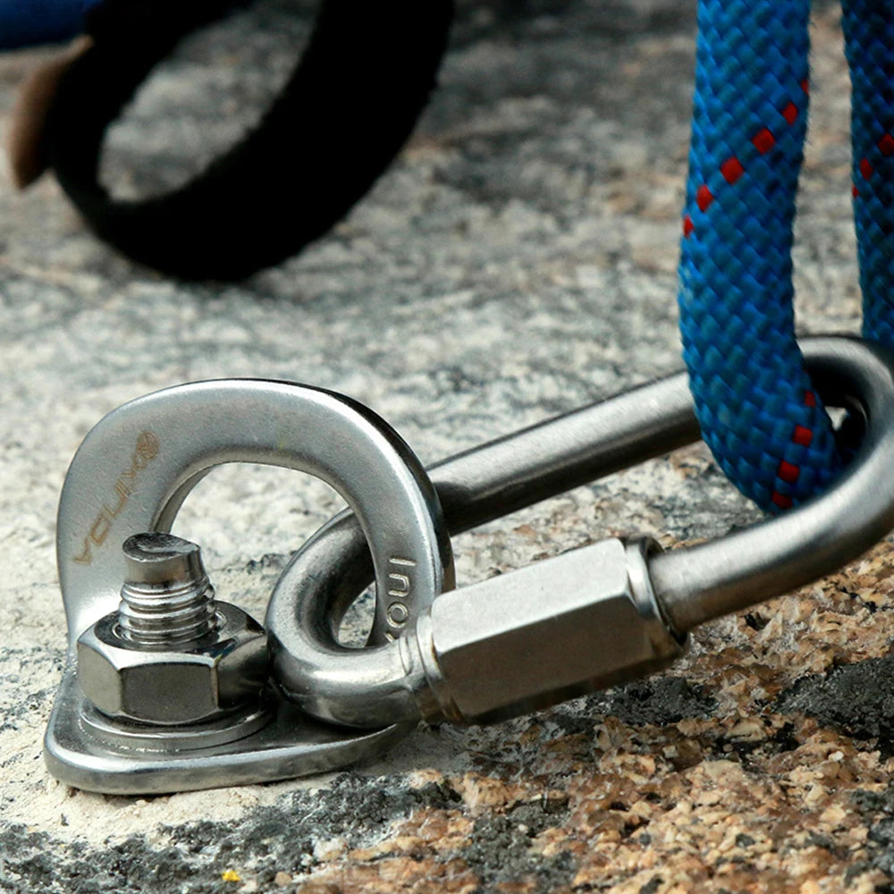 Rock Climb Anchor Point Piton Nut 304 Stainless Steel Anchor Bolt Hanger Plate Expansion Nail Caving Belay Rigging M8 M10 M12