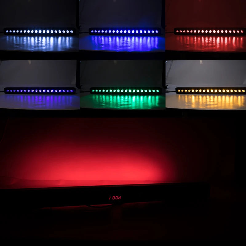 SHEHDS 2/4pcs LED Wall Wash Bar 18x18W RGBWA+UV 6in1 Lighting For Dj Disco Indoor Horse Race Lamp Christmas Decorations