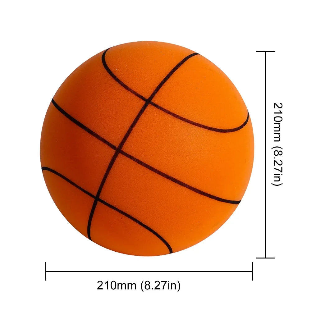18/21/24 cm Indoor Silent Basketball And Hoop High-Resilience Bouncing Mute Ball Squeezable Sports Basketball For Indoor Sports