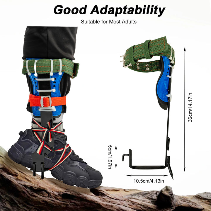 Tree Climbing Spikes Gear for Tree Work-Adjustable Belt Lanyard Rope Rescue Belt 2 Gears,Portable Tree Climbing Kit