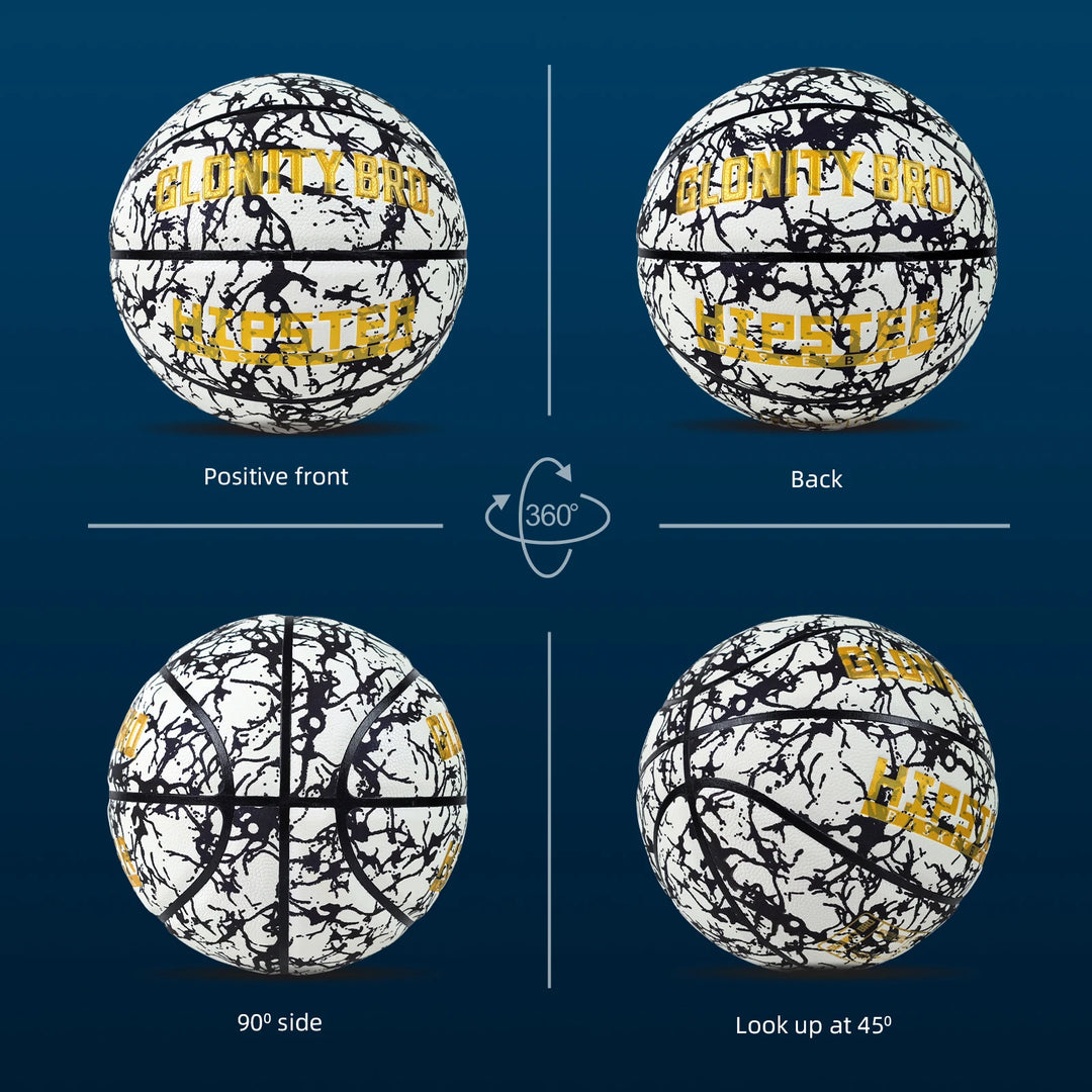 Glowing Basketball Leather Luminous Wear-Resistant Ball Size 5/6/7-27.5/28.5/29.5'' For Youth,In&Outdoor Basketball Night Game