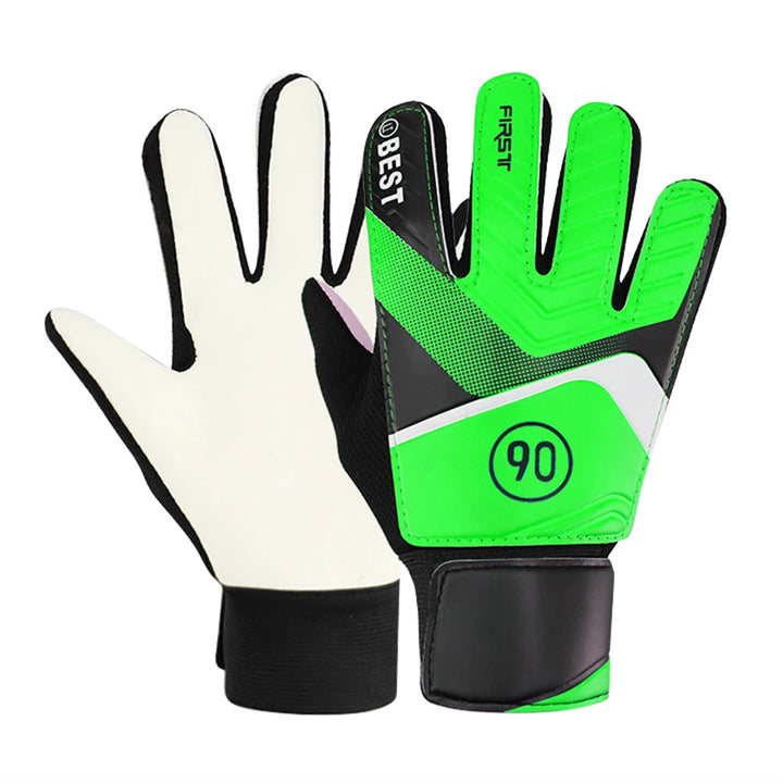 Football Gloves Latex Support Football Goalkeeper Gloves Full Finger Protection Anti-Slip Waterproof Breathable for Kids Adults