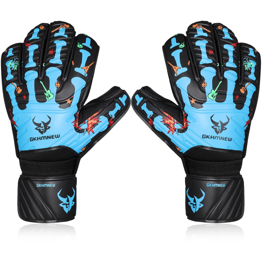 Goalkeeper Gloves with Fingersave, Breathable Soccer Goalie Gloves, 4mm Latex, for Kids, Youth and Adult