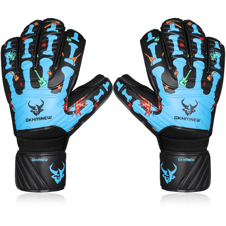 Goalkeeper Gloves with Fingersave, Breathable Soccer Goalie Gloves, 4mm Latex, for Kids, Youth and Adult