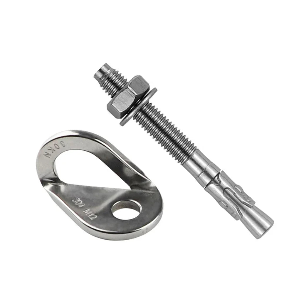 Rock Piton Climb Anchor Point Nut Anchor Bolt Hanger Plate Expansion Nail 304 Stainless Steel Caving Climbing Rigging M8 M10 M12