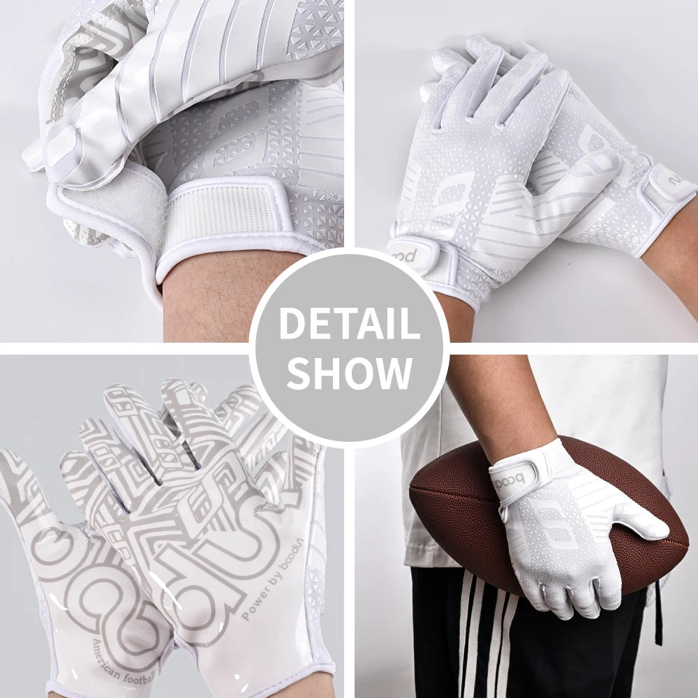 Rugby gloves, breathable and high elasticity Velcro, adjustable wrist, baseball sports gloves