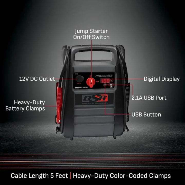 Schumacher Electric DSR ProSeries Car Battery Jump Starter - 4400 Peak Amp 12V/24V Car Starter, Jump Box & Portable Power Statio