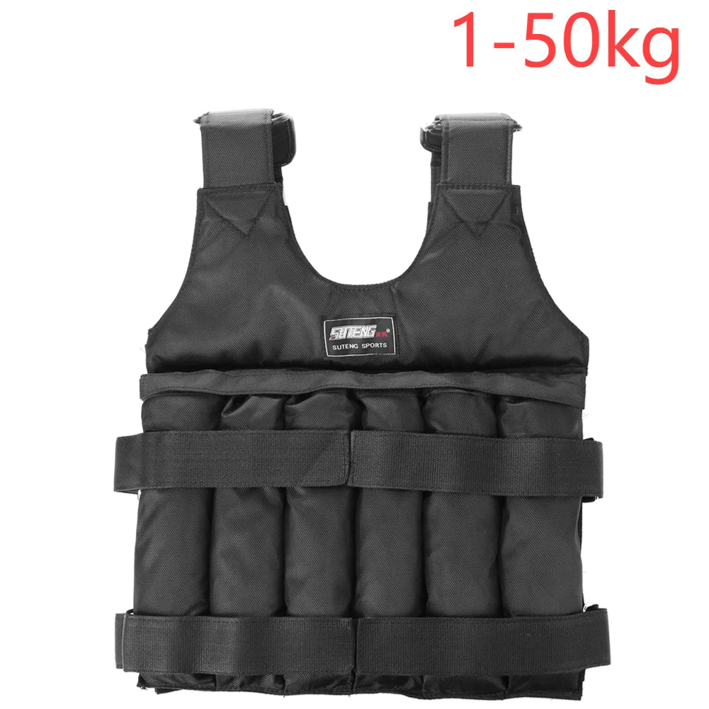 Loading Weighted Vest Adjustable Weight Training Exercise Jacket Sand Clothing Boxing Fitness Equipment (Excluding steel plates)