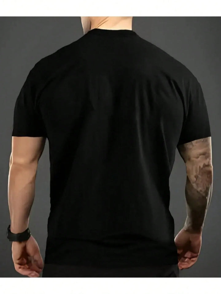 Men's Chicago Football Team Graphic T Shirt Navy Blue Casual Crew Neck Short Sleeve Cotton Top