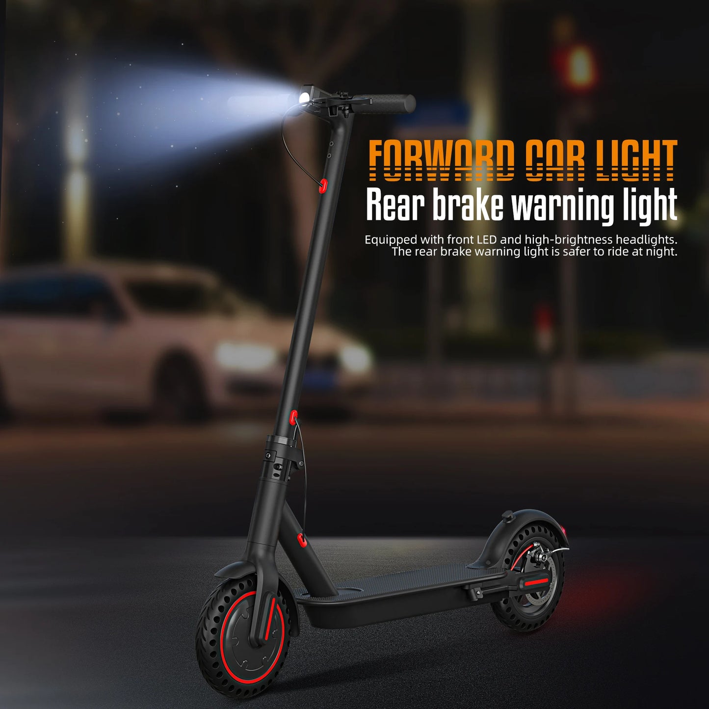 FREEBOY 350W Foldable Electric Scooter for Adults, 8.5'' Solid Tires, Dual Brake System, Lightweight APP Support E-scooter