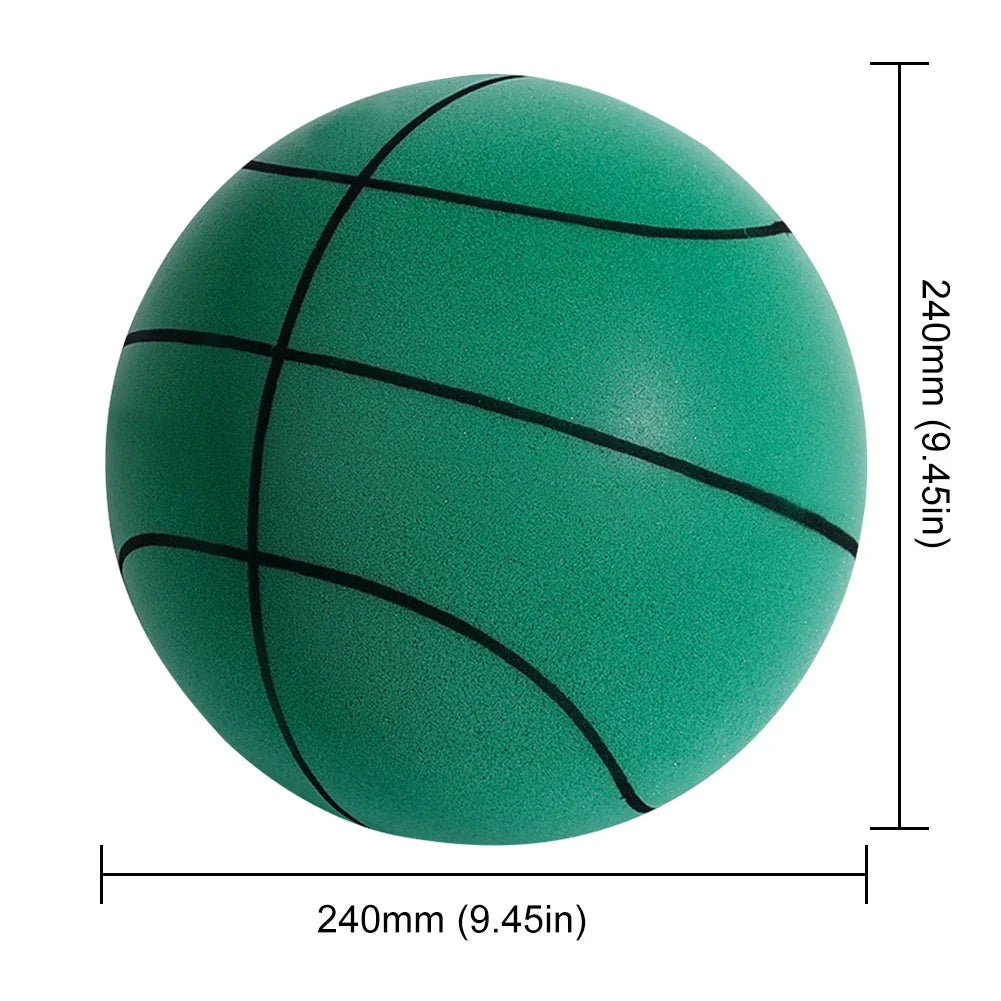 18/21/24 cm Indoor Silent Basketball And Hoop High-Resilience Bouncing Mute Ball Squeezable Sports Basketball For Indoor Sports