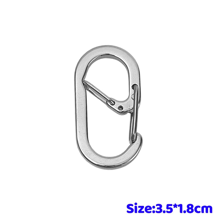 Stainless Steel G Hook Carabiner Keychain Tactical Backpack Molle Clip Outdoor Camping Hiking Gear EDC Tool Quick Release Clasps