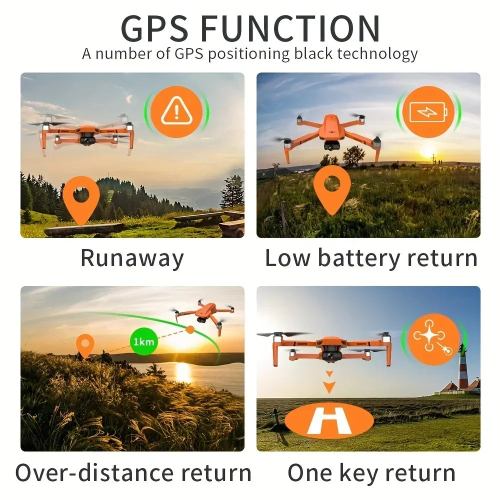 KF102 4K GPS Drone Dual HD Camera 2-Axis Gimbal WIFI FPV Foldable Quadcopter Aerial Photography Perfect Gift for Enthusiasts