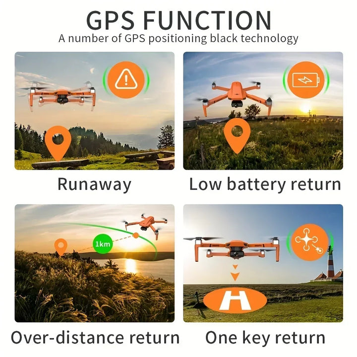 KF102 4K GPS Drone Dual HD Camera 2-Axis Gimbal WIFI FPV Foldable Quadcopter Aerial Photography Perfect Gift for Enthusiasts
