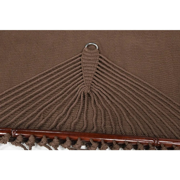 Jumbo Caribbean Hammock - 55 Inch - Soft-Spun Polyester - Mocha