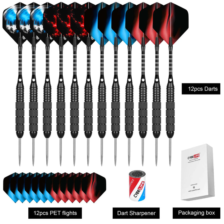 CyeeLife 6/12PCS 24G hard dart steel needle practice bar entertainment fall resistant professional flyer suit outdoor