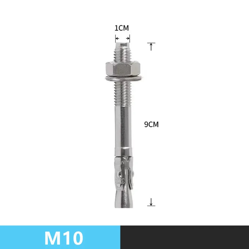 Rock Climb Anchor Point Piton Nut 304 Stainless Steel Anchor Bolt Hanger Plate Expansion Nail Caving Belay Rigging M8 M10 M12