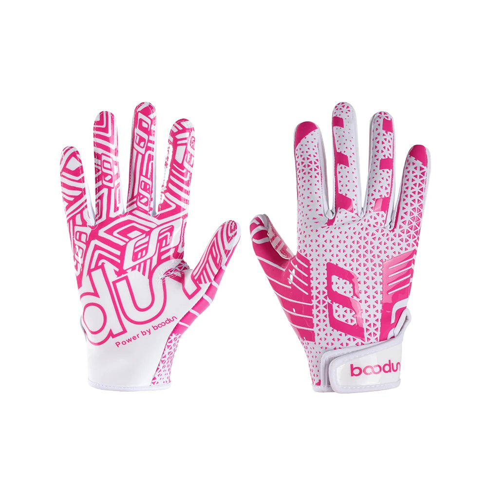Rugby gloves, breathable and high elasticity Velcro, adjustable wrist, baseball sports gloves