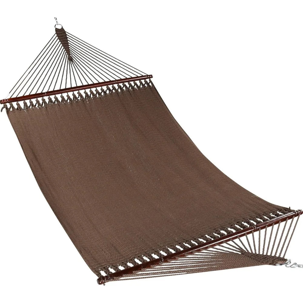 Jumbo Caribbean Hammock - 55 Inch - Soft-Spun Polyester - Mocha