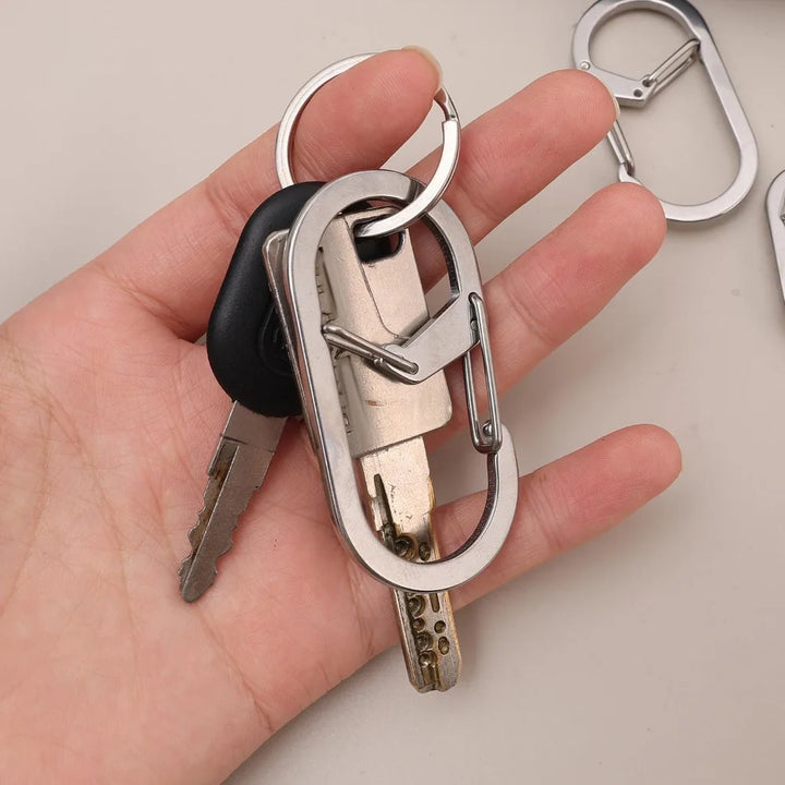 Stainless Steel G Hook Carabiner Keychain Tactical Backpack Molle Clip Outdoor Camping Hiking Gear EDC Tool Quick Release Clasps