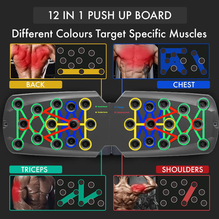 Push-up Board Set Portable Multifunctional Push-up Bar Foldable Fitness Equipment For Chest Abdomen Arms/Back Training