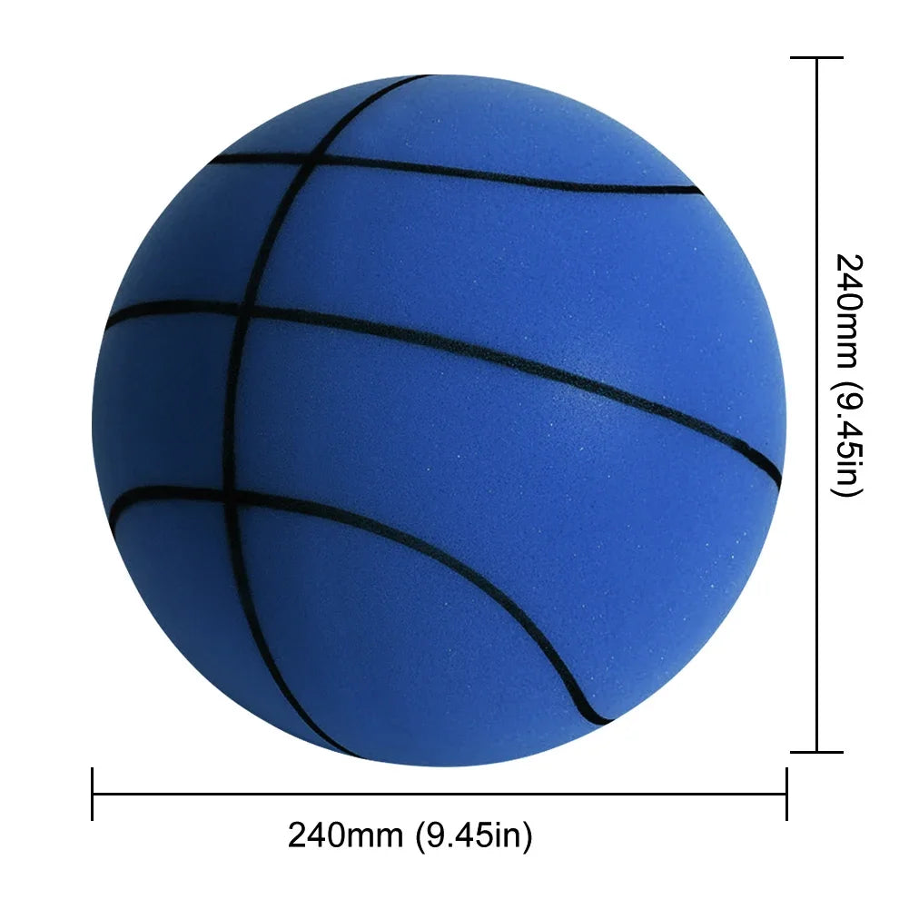 18/21/24 cm Indoor Silent Basketball And Hoop High-Resilience Bouncing Mute Ball Squeezable Sports Basketball For Indoor Sports