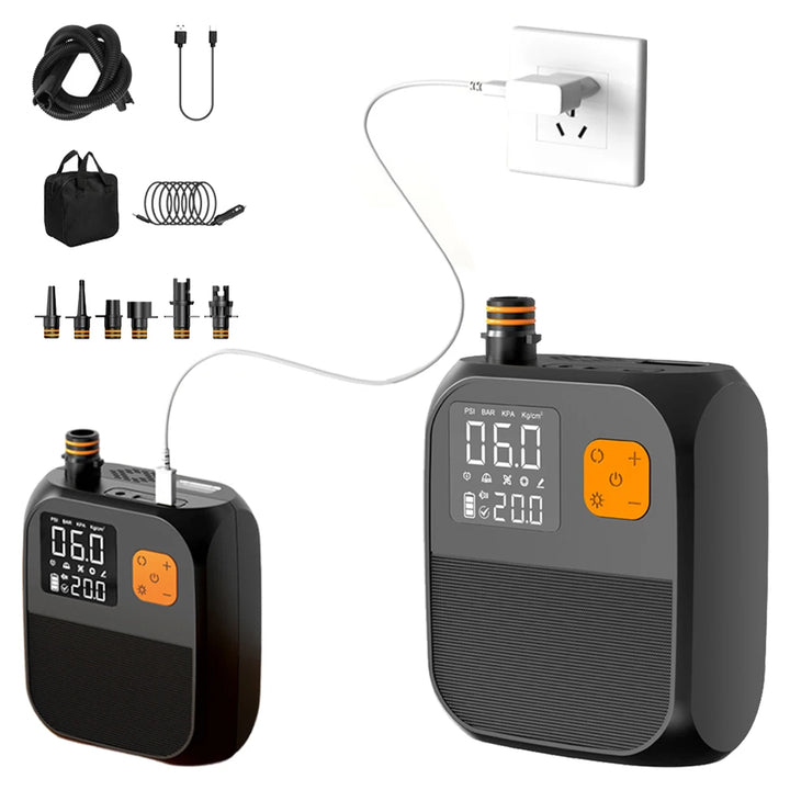 High Pressure 25PSI Portable Air Compressor Stand Up Paddle SUP Pump Inflation Paddle Board Pump for Surfing Kite Mattress Tent