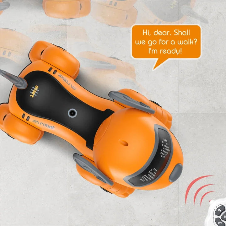 Funny RC Robot Electronic Dog Stunt Puppy Voice Command Programmable Touch-sense Music Song Robots Dogs for Children's Toys Kids