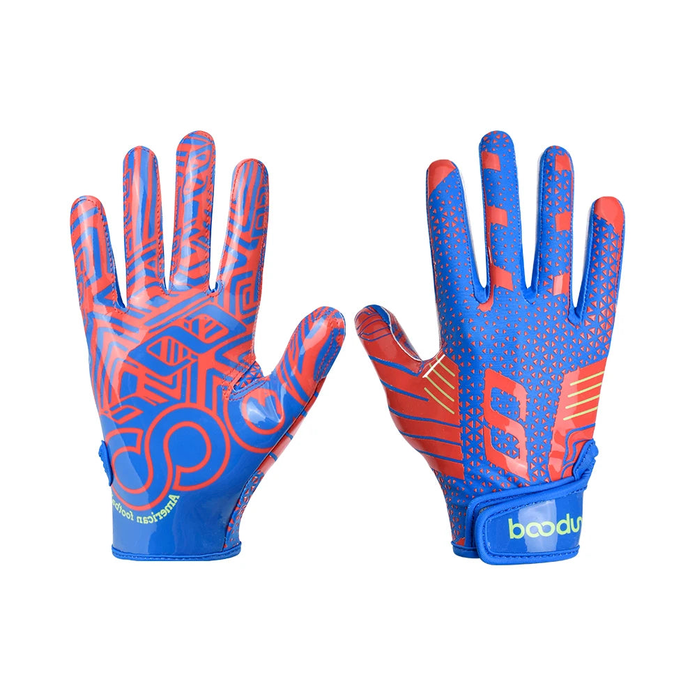 Rugby gloves, breathable and high elasticity Velcro, adjustable wrist, baseball sports gloves