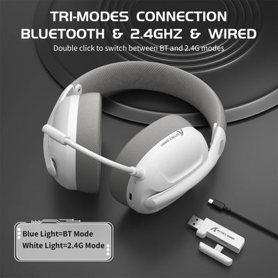 ATTACK SHARK L80 Ultra-Light Tri-Mode Gaming Headset Lightweight Wireless Gaming Headset for PC/PS4/PS5/Switch/Xbox