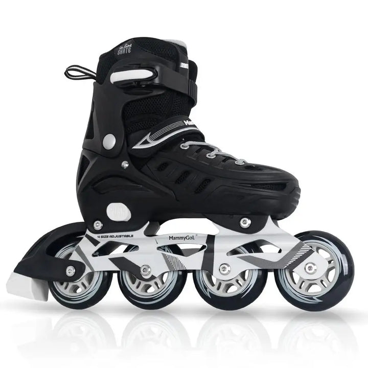 Adults Adjustable Inline Skates, Safe and Durable Roller Skates with Giant Wheels, High Performance Professional Skates for Men