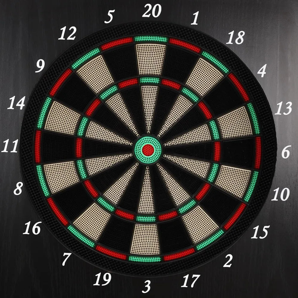 Dartboard Cabinet Set Dart Board Electronic Scoreboard Machine LCD Display for Adults and Family