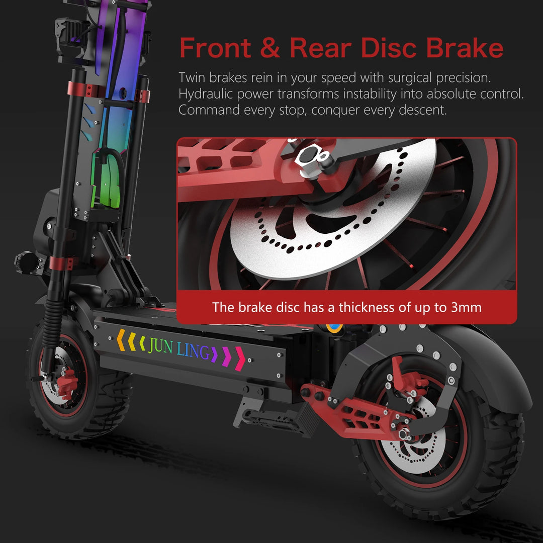Offroad Electric Scooter - 55 MPH & High-Performance 10000W Fastest Dual Motor, 13" Off Road Tires,75-Mile Long Range, 60V 40Ah