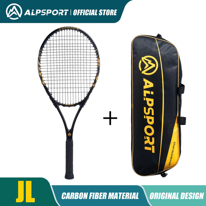 ALPSPORT JL 27-inch strong and durable 4 3/8-inch grip carbon fiber tennis racket suitable for students and teenagers