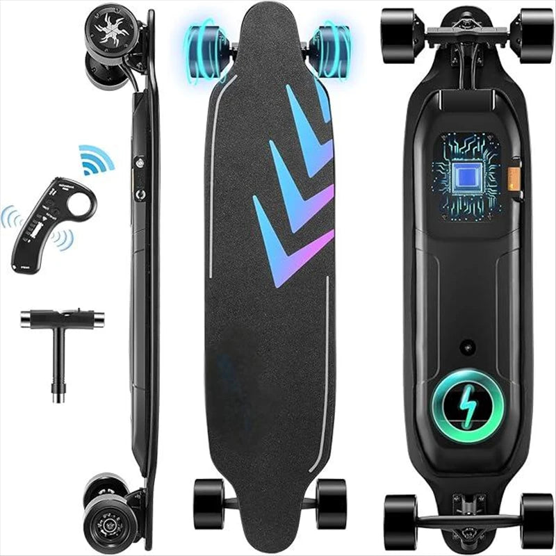 Caroma 38 Inch Electric Skateboard 1200W Remote 28 MPH