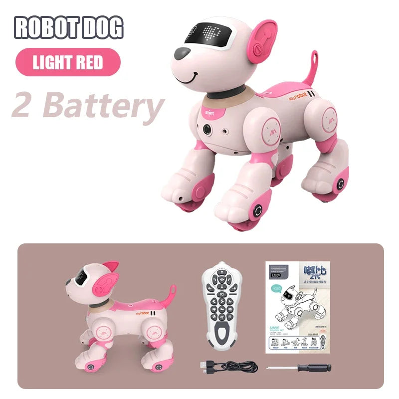 Funny RC Robot Electronic Dog Stunt Puppy Voice Command Programmable Touch-sense Music Song Robots Dogs for Children's Toys Kids