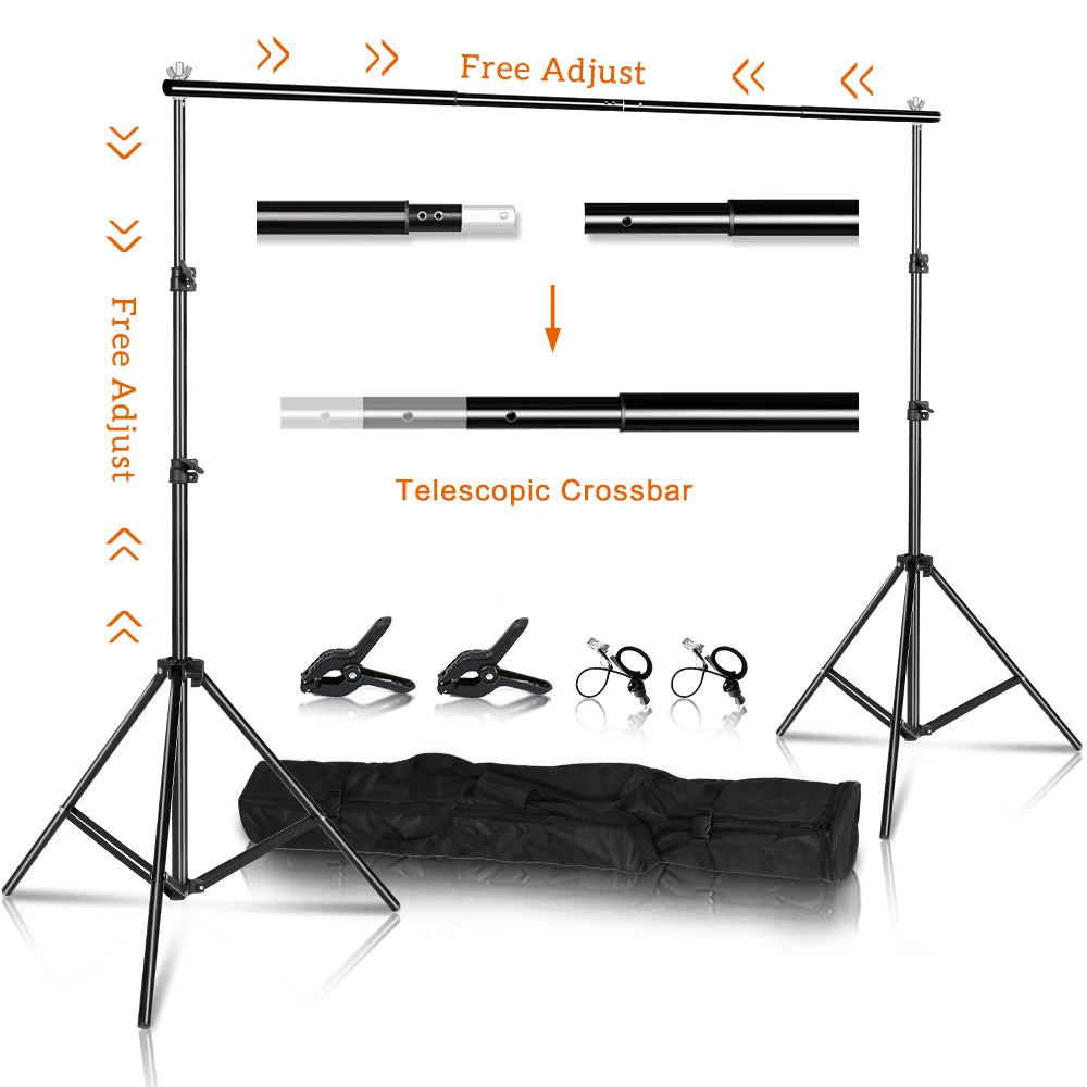 Background Stand Kit Support System Backdrops With Adjustable Stand for Photography Photo Studio Chromakey Green Screen Frame