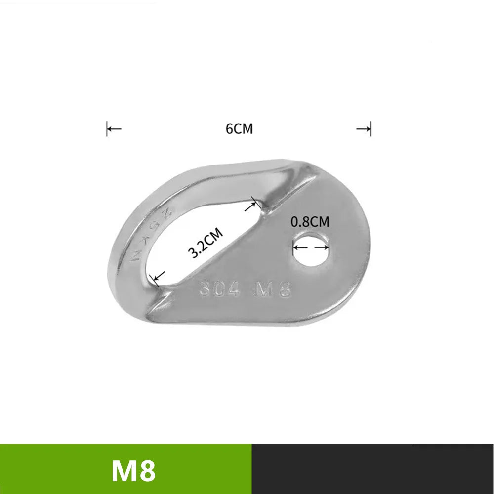 Rock Climb Anchor Point Piton Nut 304 Stainless Steel Anchor Bolt Hanger Plate Expansion Nail Caving Belay Rigging M8 M10 M12