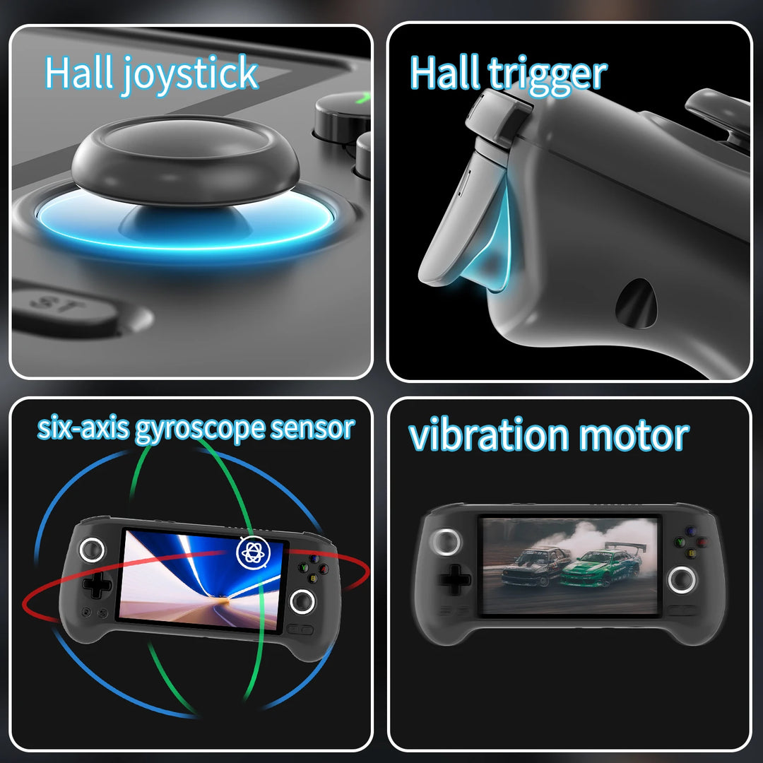 ANBERNIC RG556 Retro Handheld Games Console 5.48" AMOLED Screen WIFI Android Video Games Player Supports AI Assistant Streaming