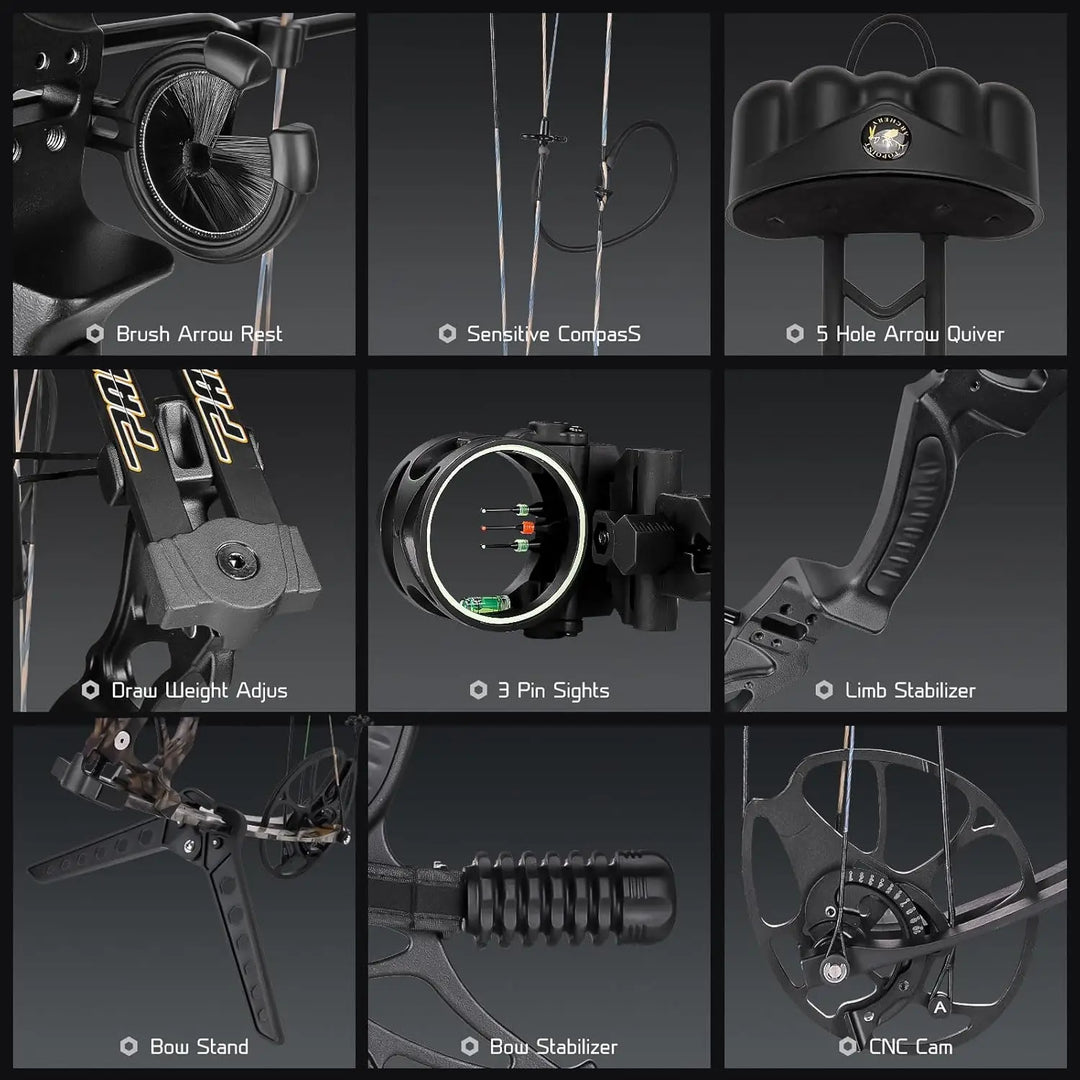 Lightweight Compound Bow Right Hand 0 To 70 Lbs Adjustable