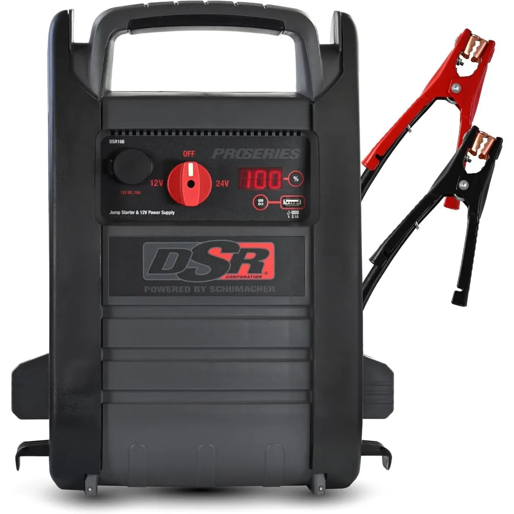 Schumacher Electric DSR ProSeries Car Battery Jump Starter - 4400 Peak Amp 12V/24V Car Starter, Jump Box & Portable Power Statio