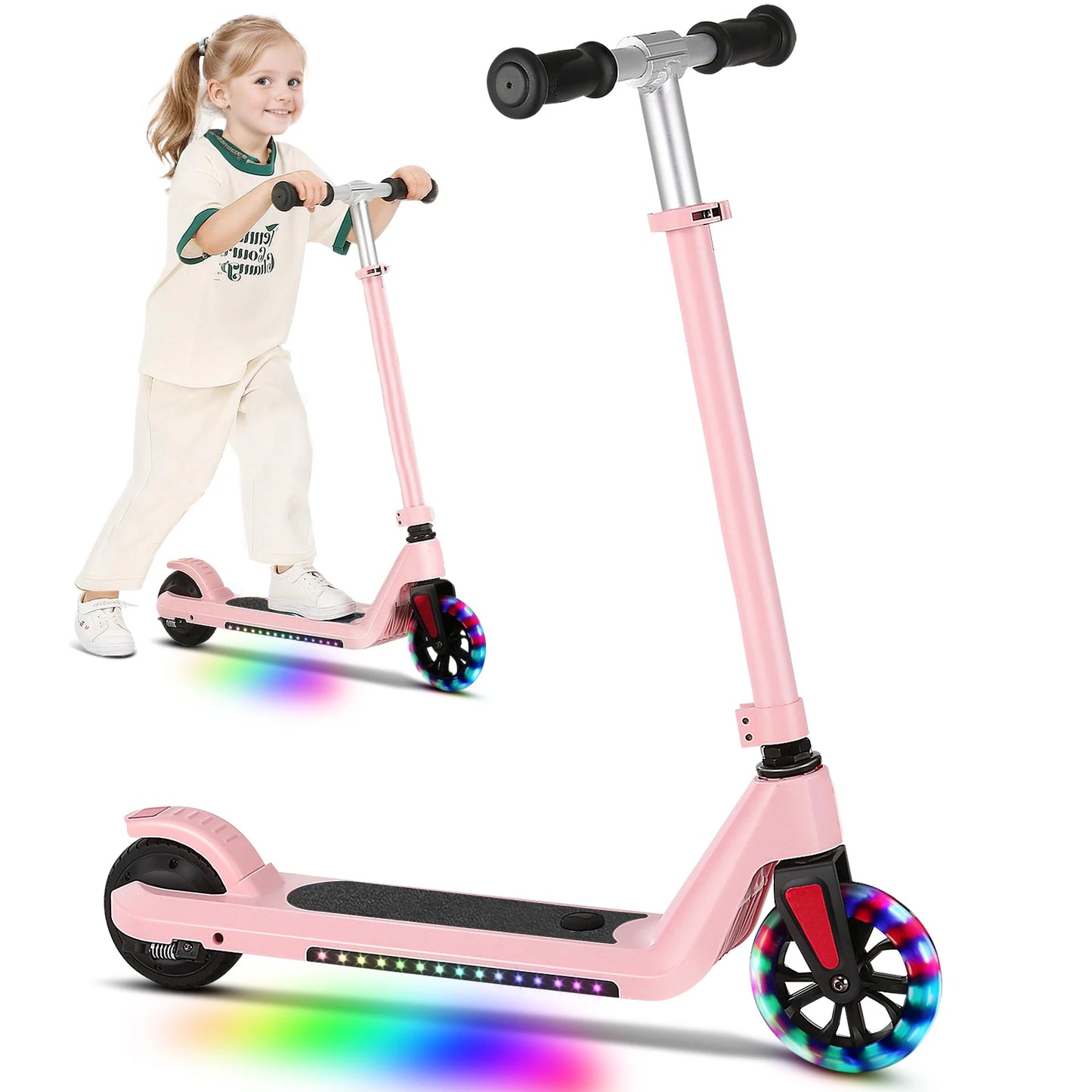 Kids Electric Scooter 120W Motor Adjustable LED Display